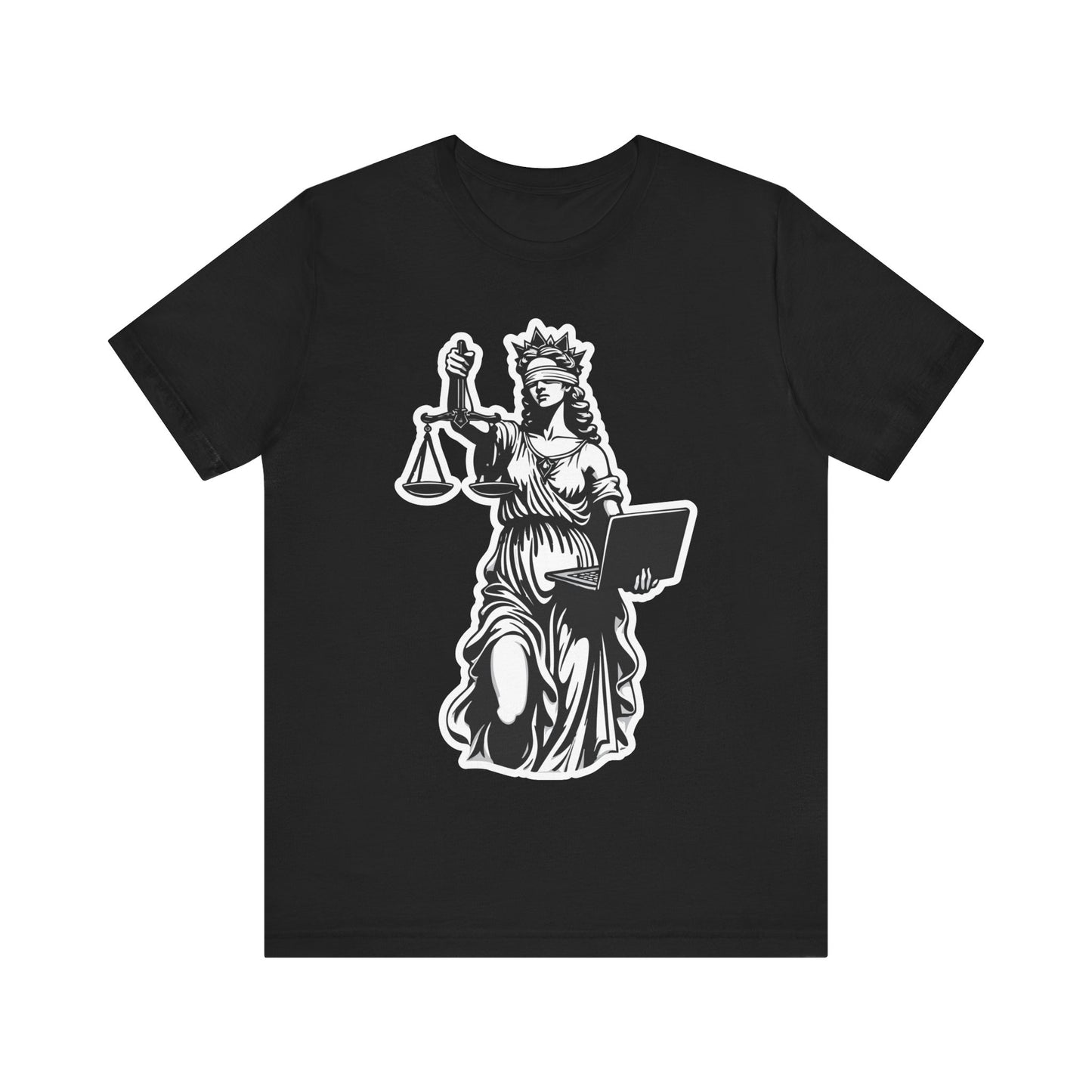 Lady Justice with a Laptop T-Shirt