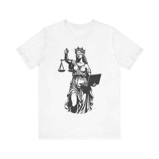 Lady Justice with a Laptop T-Shirt