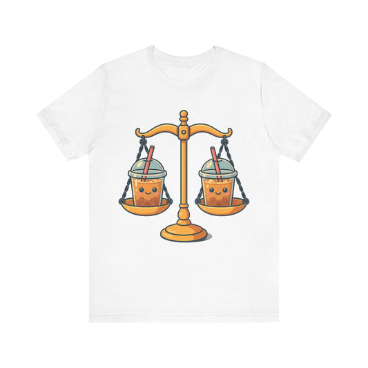 Scales of Justice with Iced Coffee T-Shirt