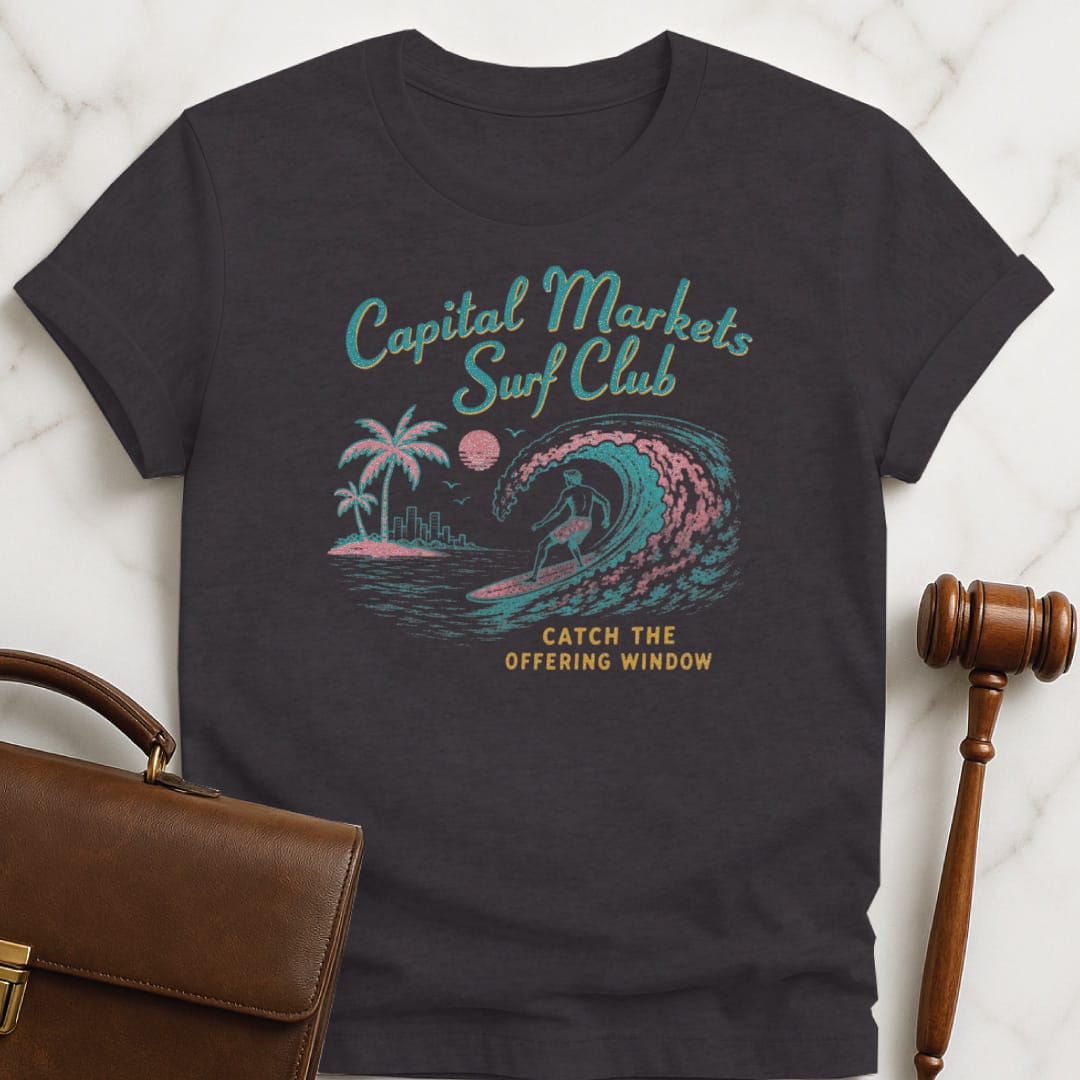 cool lawyer graphic tee that says catch the offering window in black