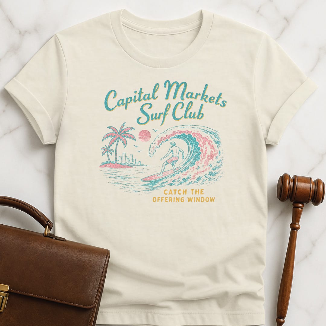 cool lawyer tee that says catch the offering window in cream